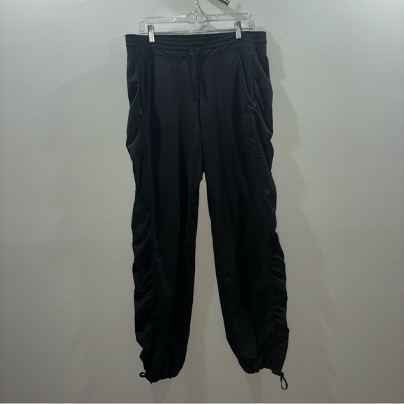 Athleta Black Ruched Jogger Pants Size 12 Tall - Picture 1 of 12